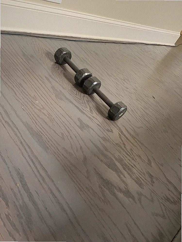 SPRI Ignite 5lbs Hexagonal Rubber Dumbbells