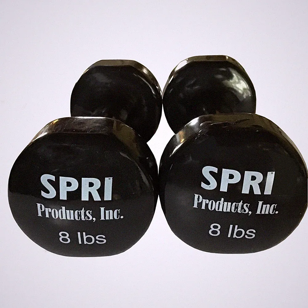 Spri Vintage Dumbbells 8LB Vinyl Coated A Pair