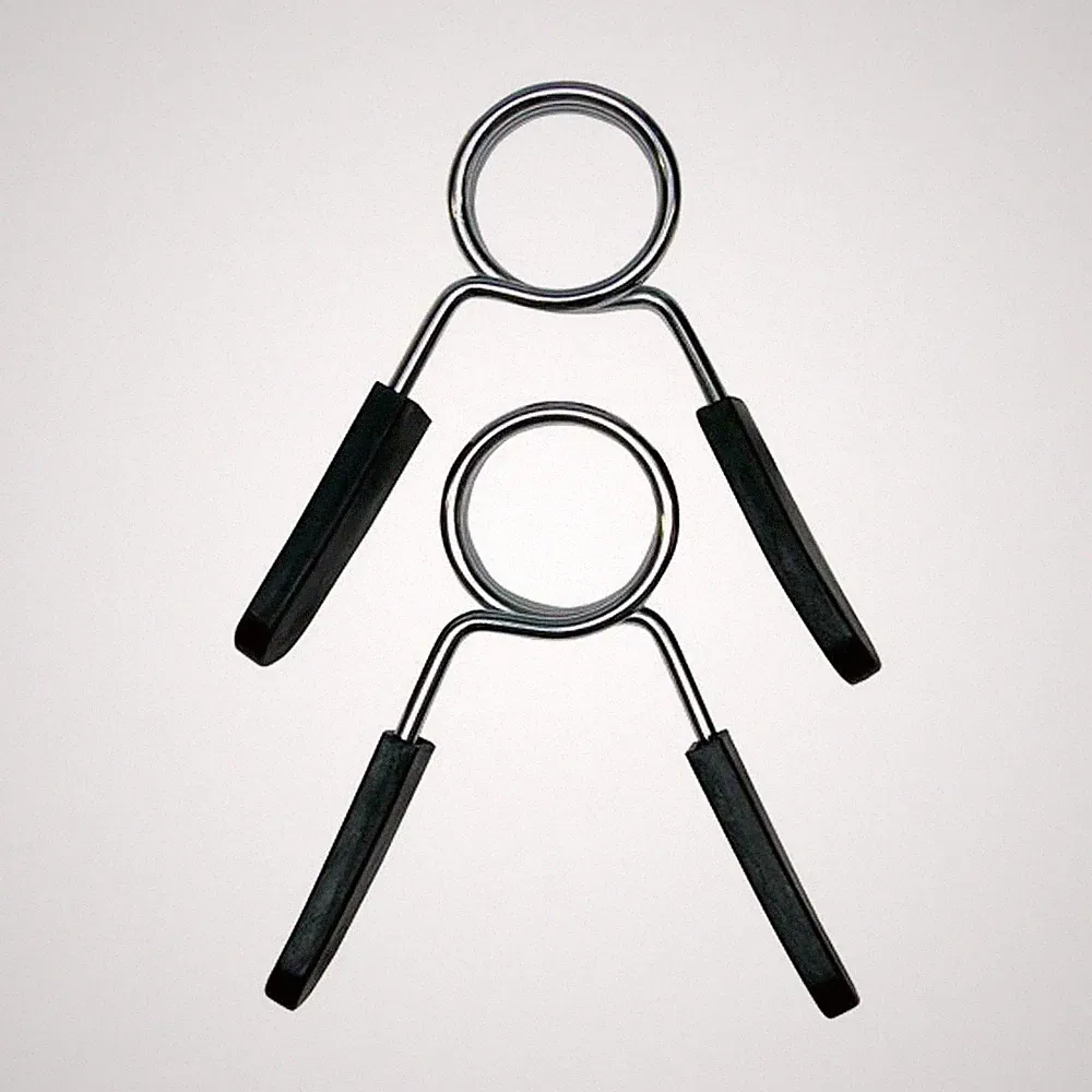 Spring Clip Collars 1 inch Smooth Dumbbell Handle Standard Weightlifting Barbell