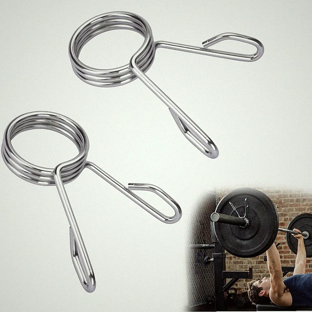 Spring Clip Collars 2 Inch Olympic Barbell Clamps Dumbbell Clips Weight Bar C...