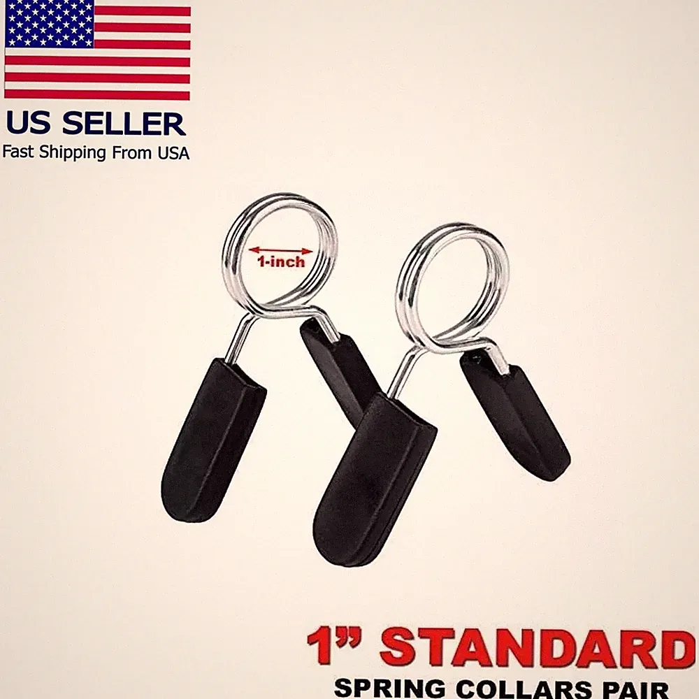 Spring Clip Collars Weight Dumbbell Handles for Olympic 2-Inch and 1-inch Bars