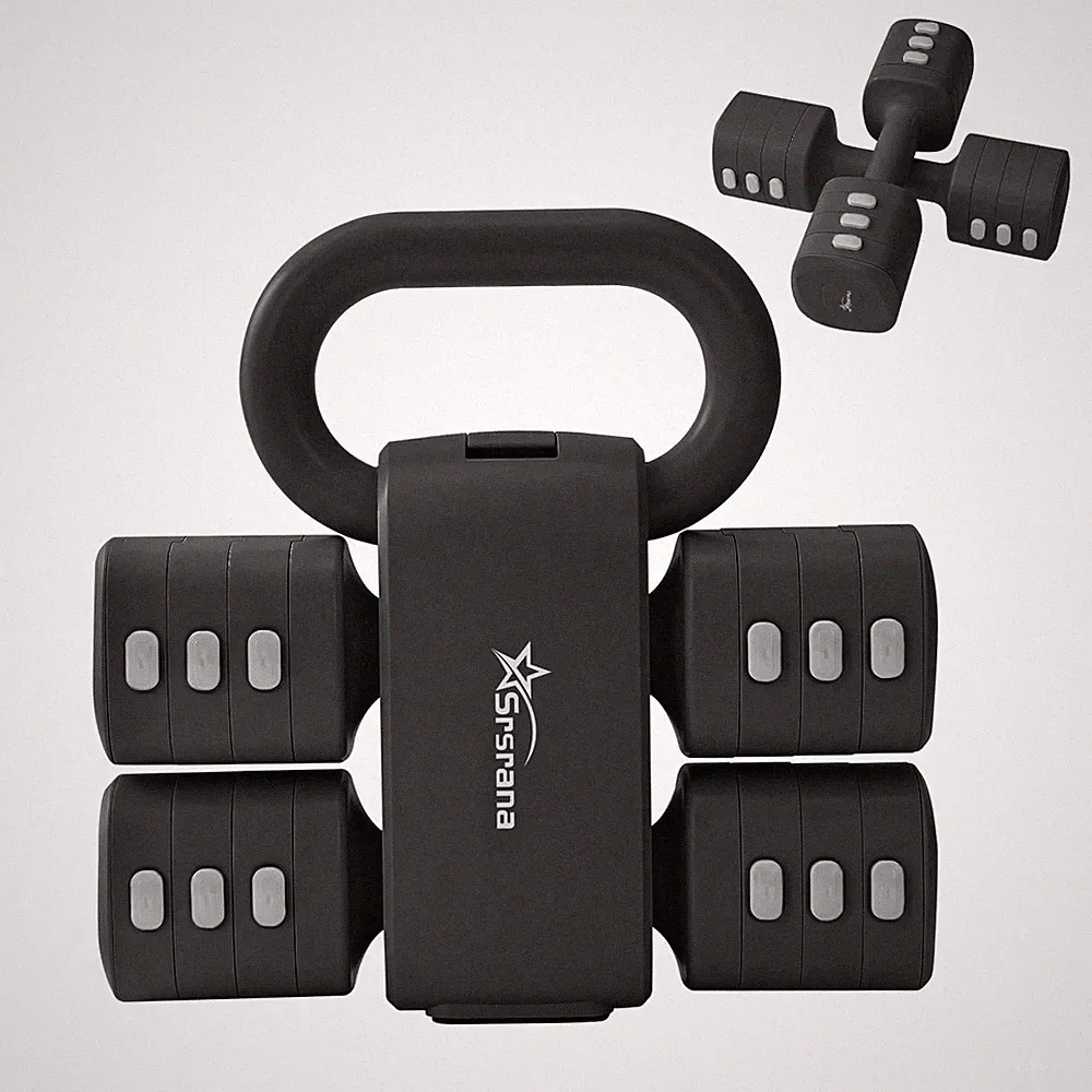 Srsrana 2in1 Adjustable Dumbbell & Kettlebell Set for Women 1.112.1 lbs, Quic...