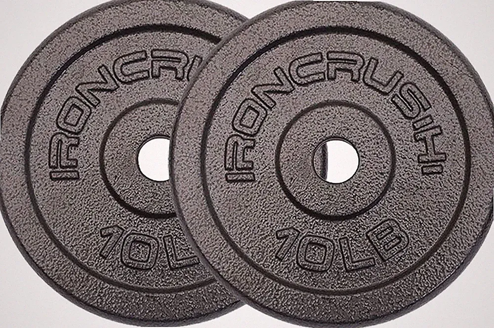 Standard 1 inch Cast Iron Weight plates - Superior Hammertone Finish, Wider