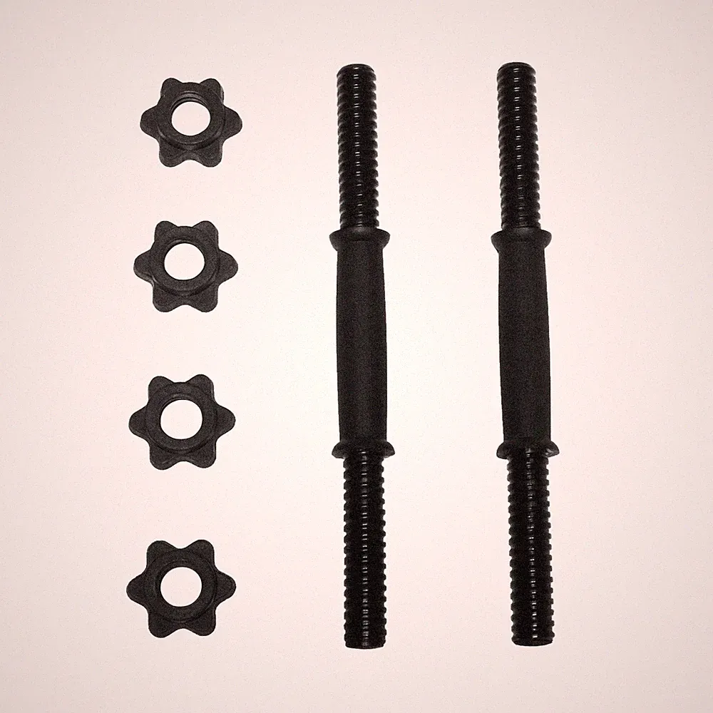 Standard 14" Threaded Dumbbell Handle Set, Black