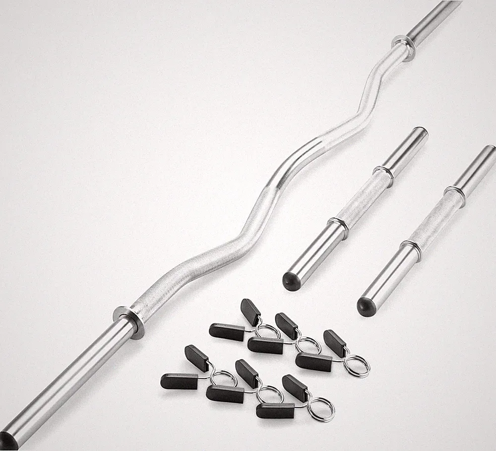 Standard Curl Bar & Dumbbell Handle Set SDC-10.1 Bicep Tricep Gym Weight Barbell