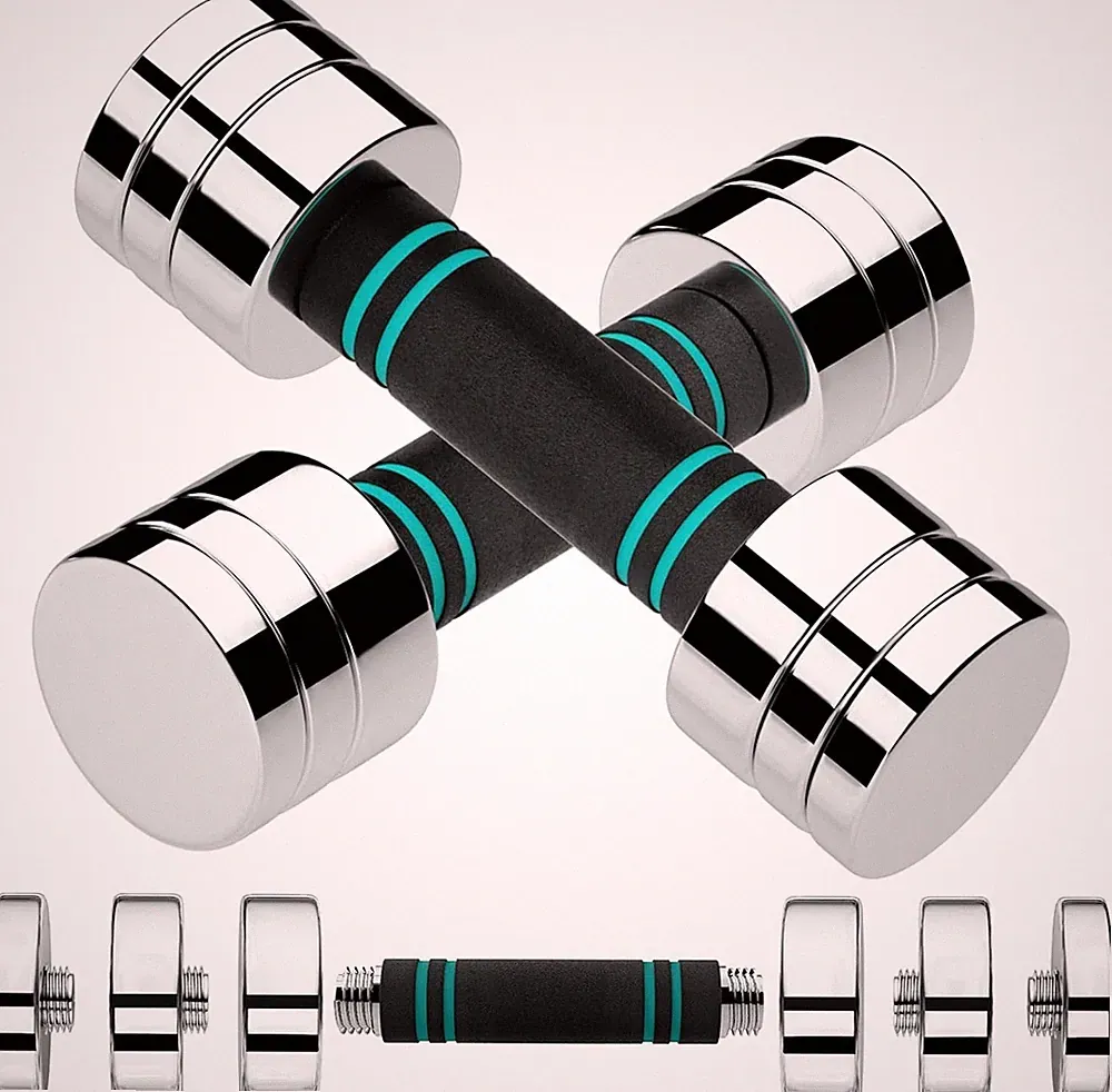 Steel Adjustable Dumbbell Set 2, 5/10/15lb Each, Free Weights