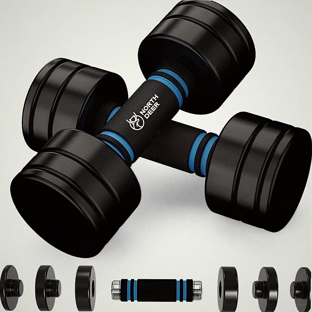 Steel Dumbbells Set 15lbs Pair (7lbs/10lbs/12lbs/15lbs)