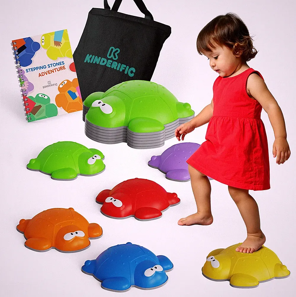 Stepping Stones for , Turtle Shape, 6-Piece Set, Non-Slip Indoor/Outdoor Sens...