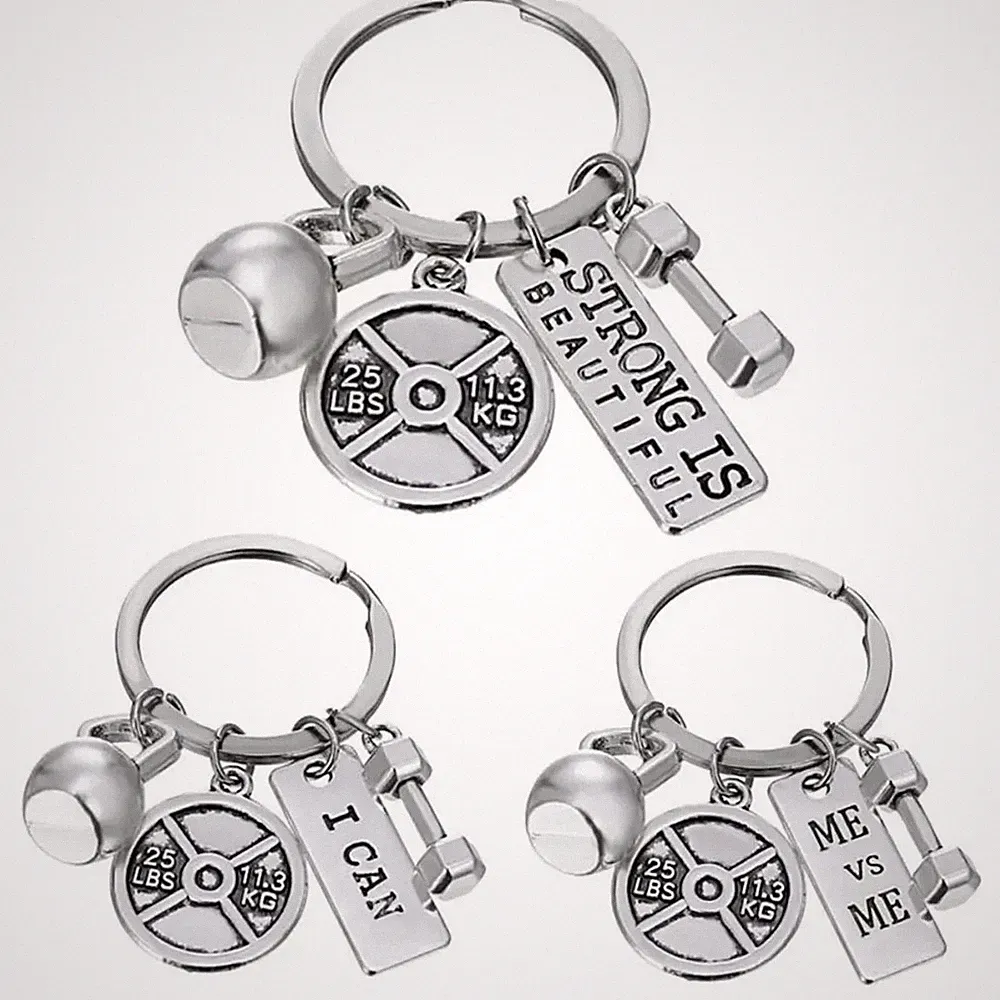 Strength Sports Barbell Dumbbell Charm Weight Fitness With Words Gym Crossfit Gi