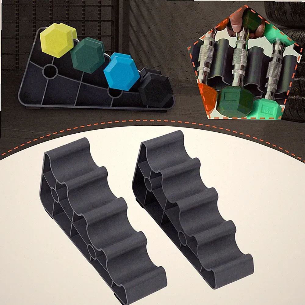 Strength Training Dumbbell Holder Premium Plastic Weight Rack Organizer Stable