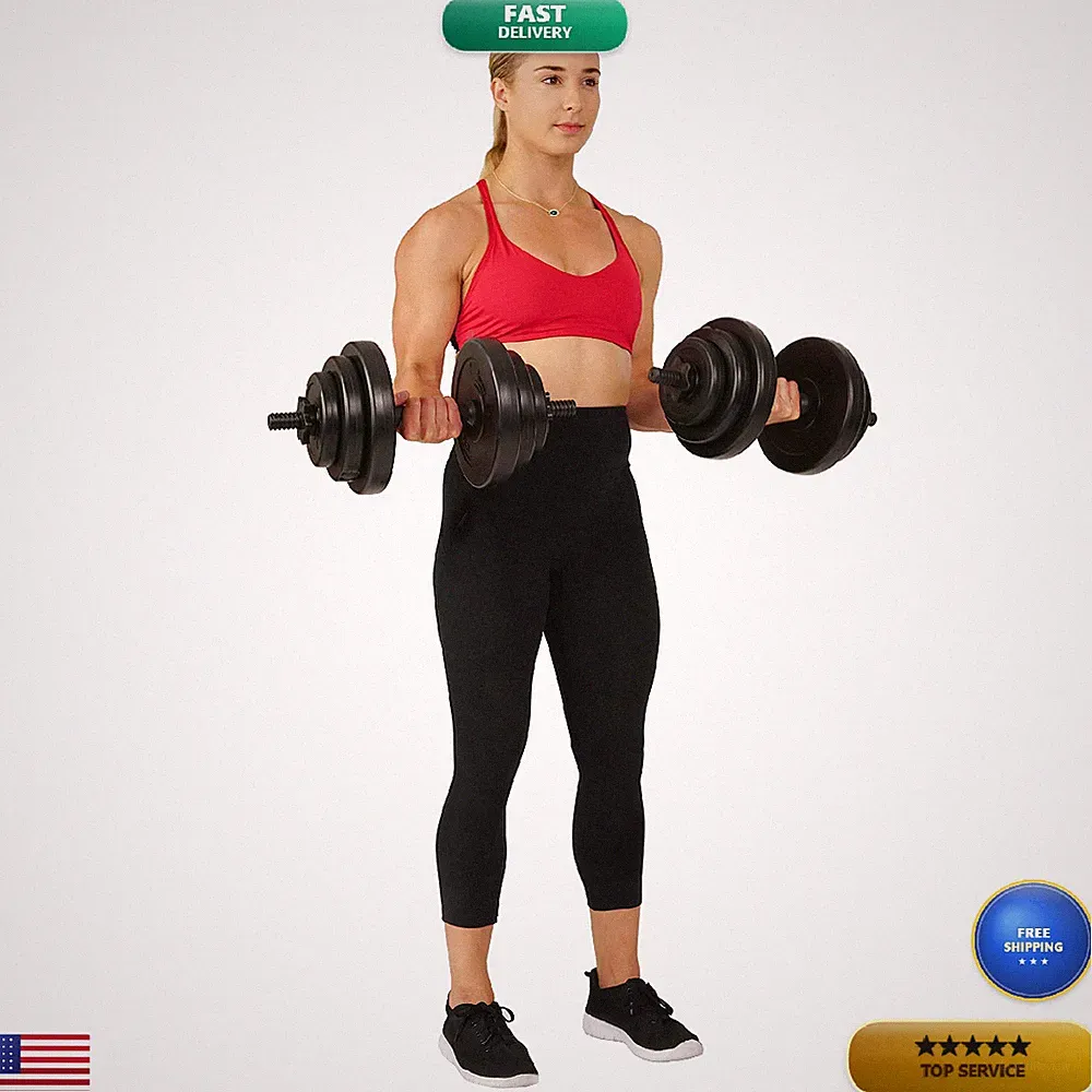 Sunny & Sunny Exercise Vinyl 40 Lb Dumbbell Set Hand Weights For