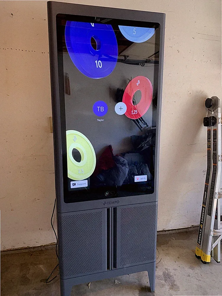 Tempo “Studio” Smart Home Gym Touchscreen w/ Bars & Weights + HR Monitor