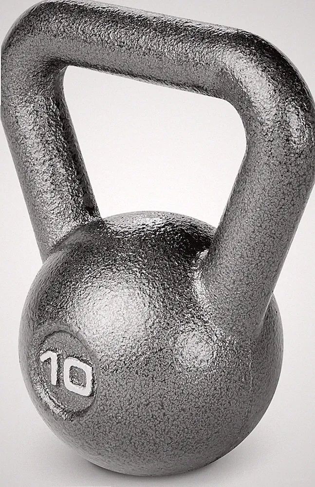 Textured Hammertone Finish Cast Iron Kettlebell for Home Exercise Equipment