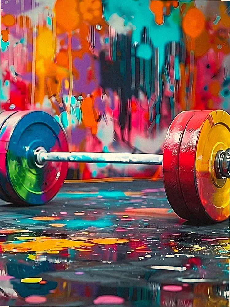 The Colorful Barbell Diamond Painting Kit for Adult Diamond Painting Kit for...