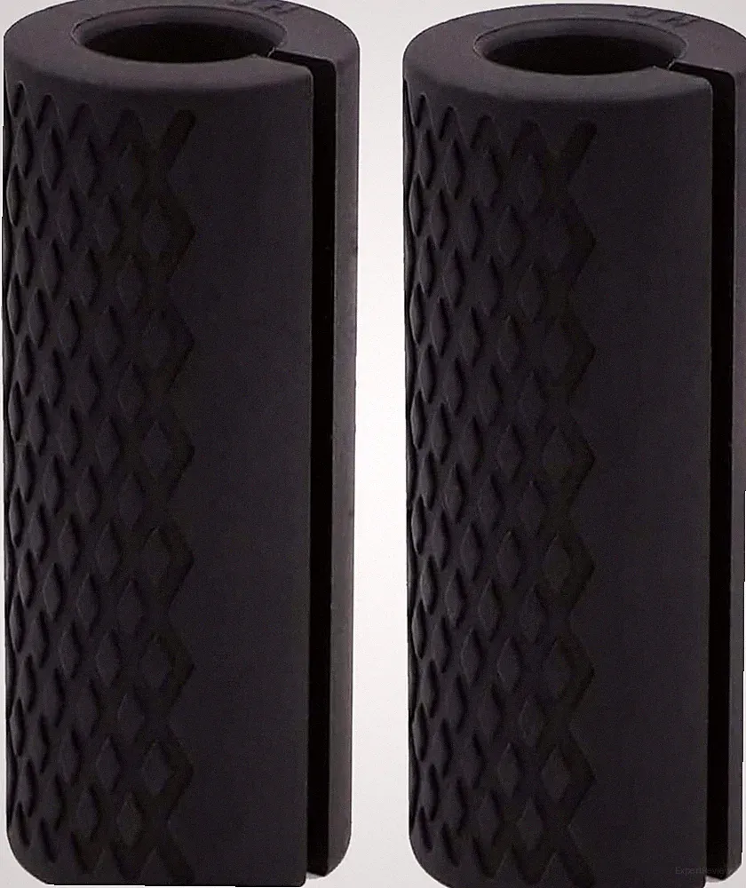 Thick Dumbbell & Barbell Grips for Weightlifting - High-Density Silicone