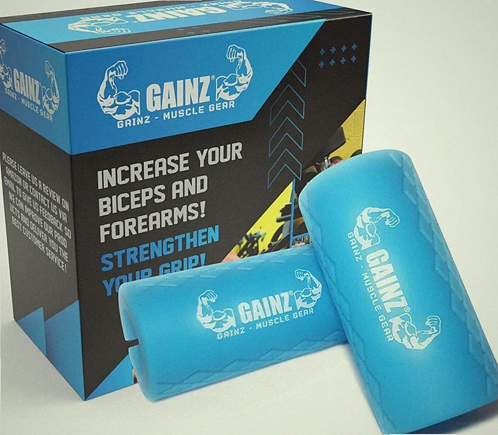 Thick Grips Dumbell/Barbell Weight Lifting Adapters - Grow Bigger Biceps - Train