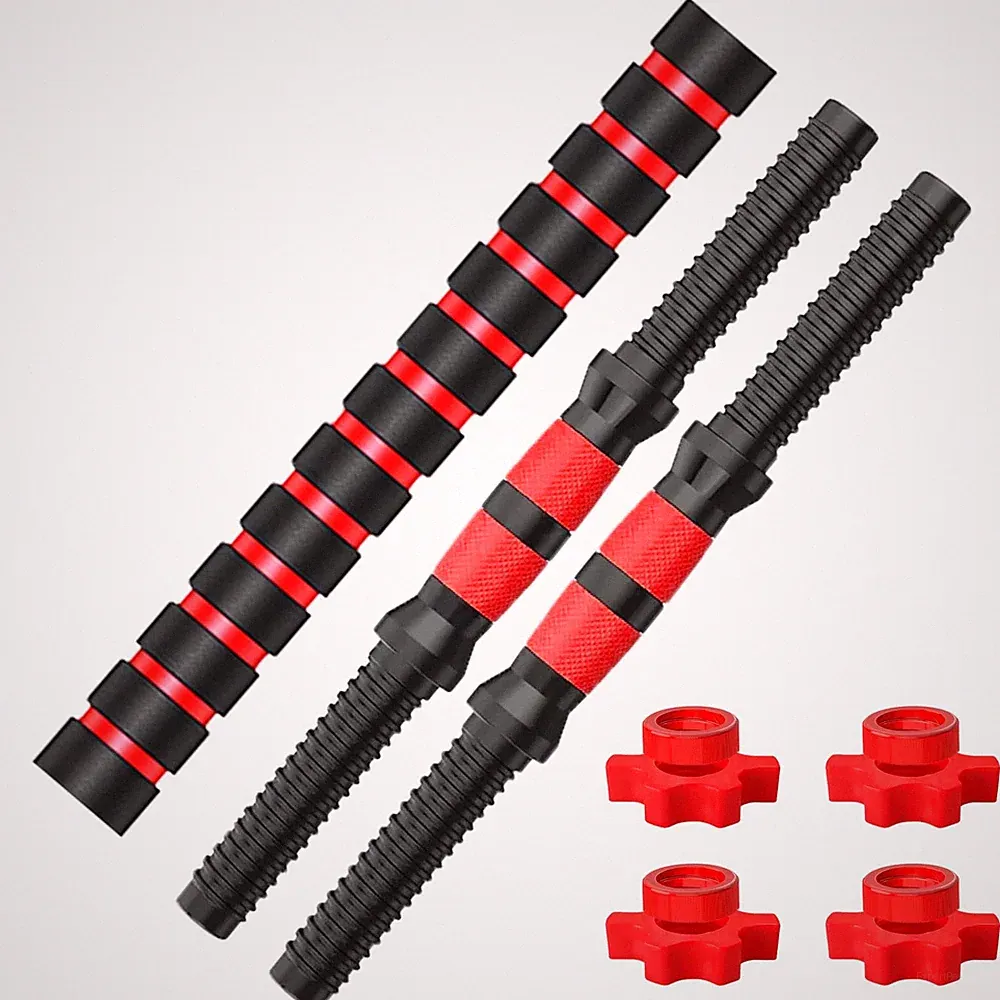 Threaded-Dumbbell-Handle-2pcs Adjustable-Barbell-Handles with Connecting Rod,...