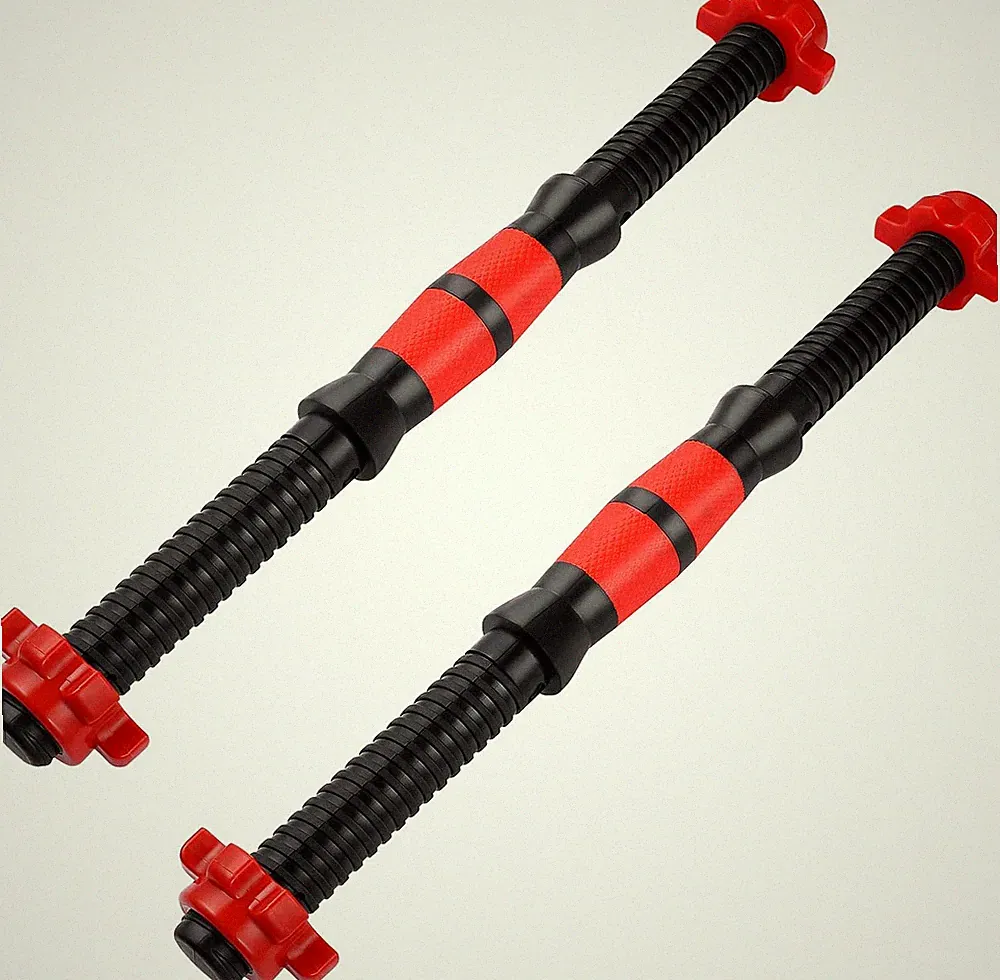 Threaded Dumbbell Handles,2Pcs Adjustable Dumbbell Bar Handles with 4Pcs 1Inch S