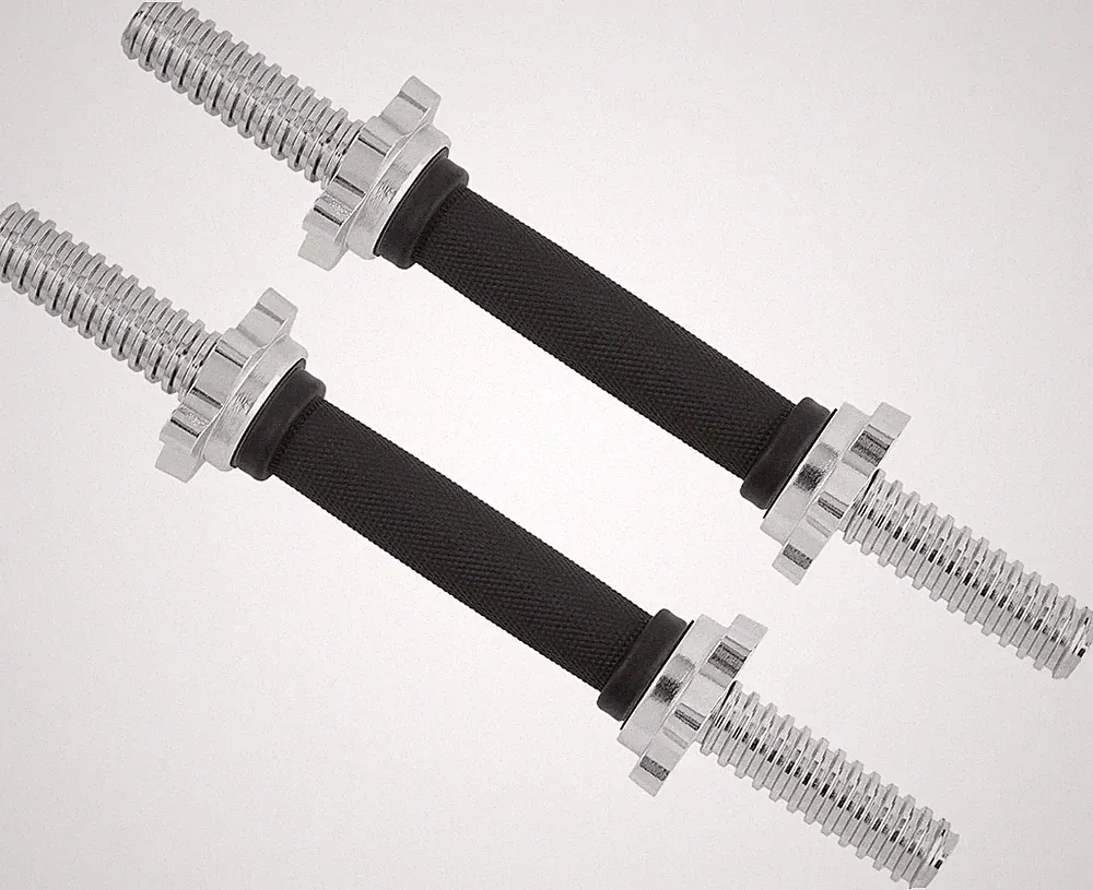 Threaded Dumbbell Handles, Adjustable Dumbbell Bar Pair