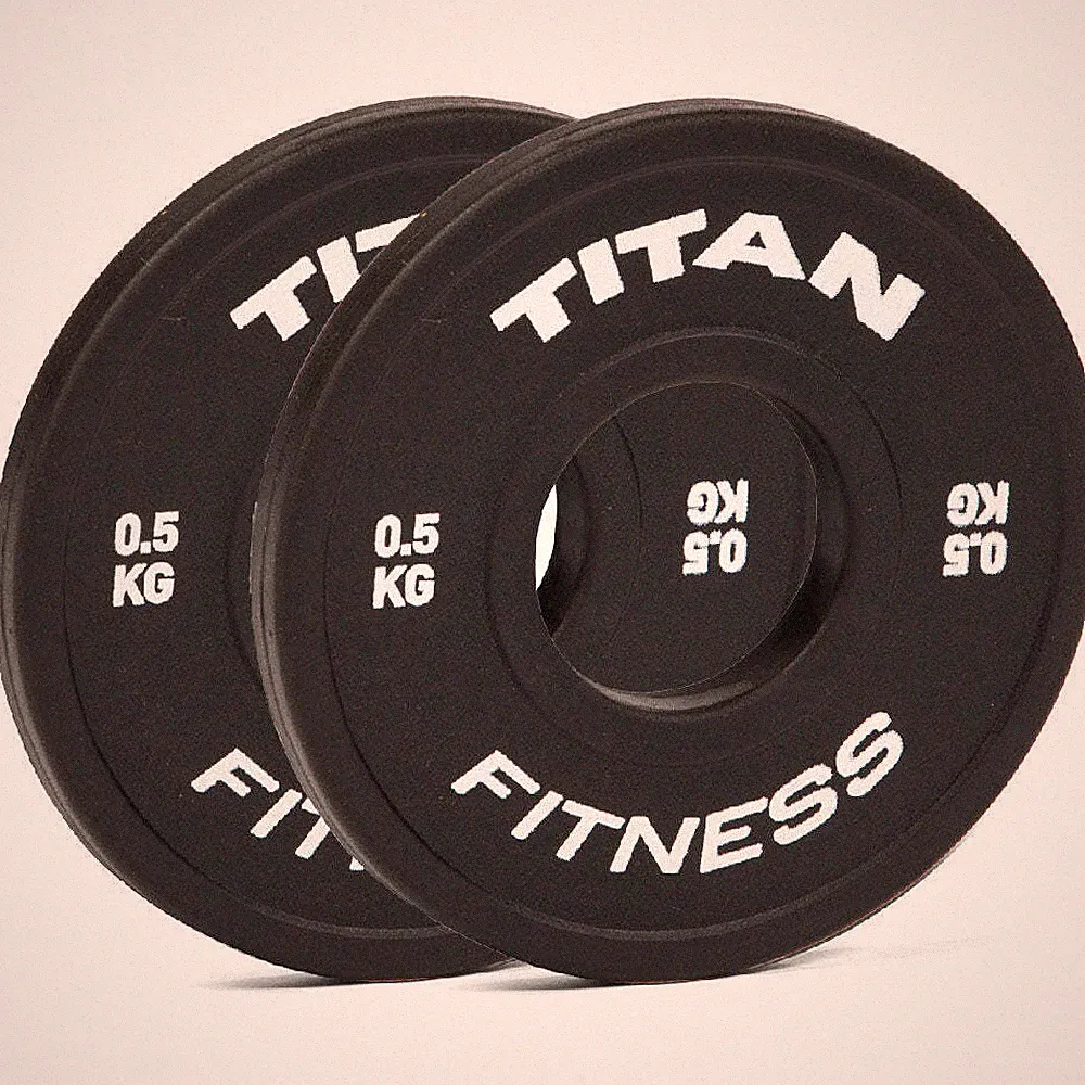 Titan Fitness 0.5 KG Pair Black Change Fractional Weight Plates, Rubber Coated