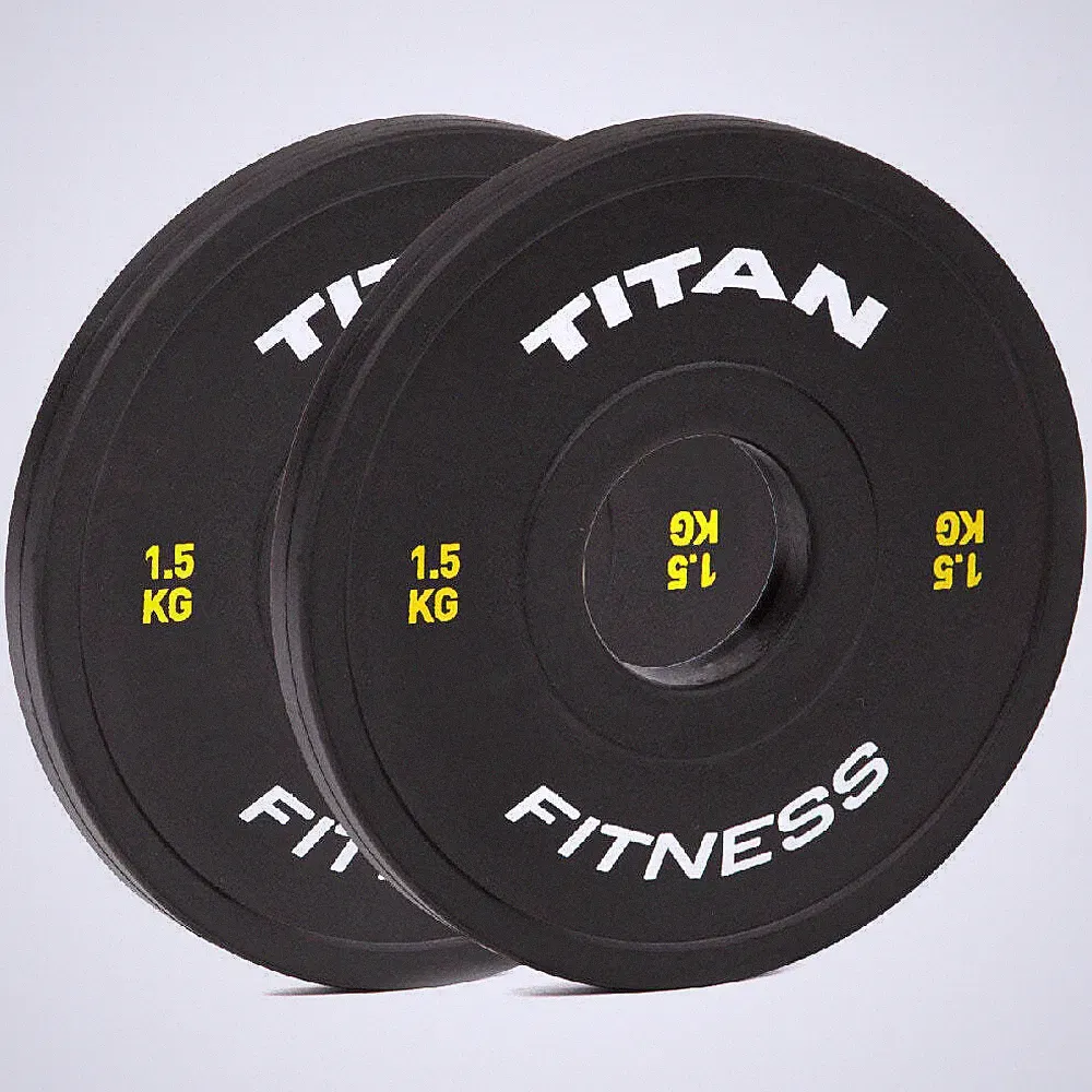 Titan Fitness 1.5 KG Pair Black Change Fractional Weight Plates, Rubber Coated
