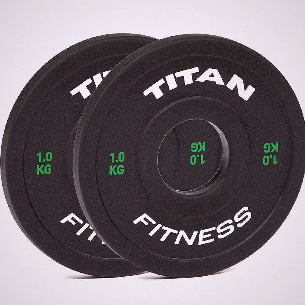 Titan Fitness 1 KG Pair Black Change Fractional Weight Plates, Rubber Coated