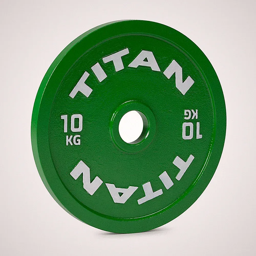 Titan Fitness 10 KG Olympic Calibrated Steel Powerlifting Plate, Individual