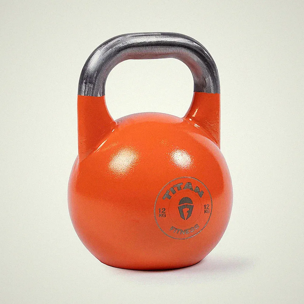 Titan Fitness 12 KG Competition Kettlebell, Color-Coded Orange, 35mm Grip