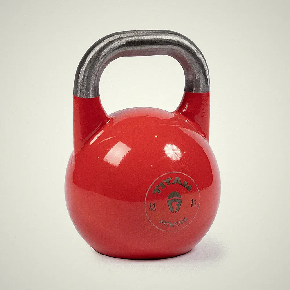 Titan Fitness 14 KG Competition Kettlebell, Color-Coded Red, 35mm Grip