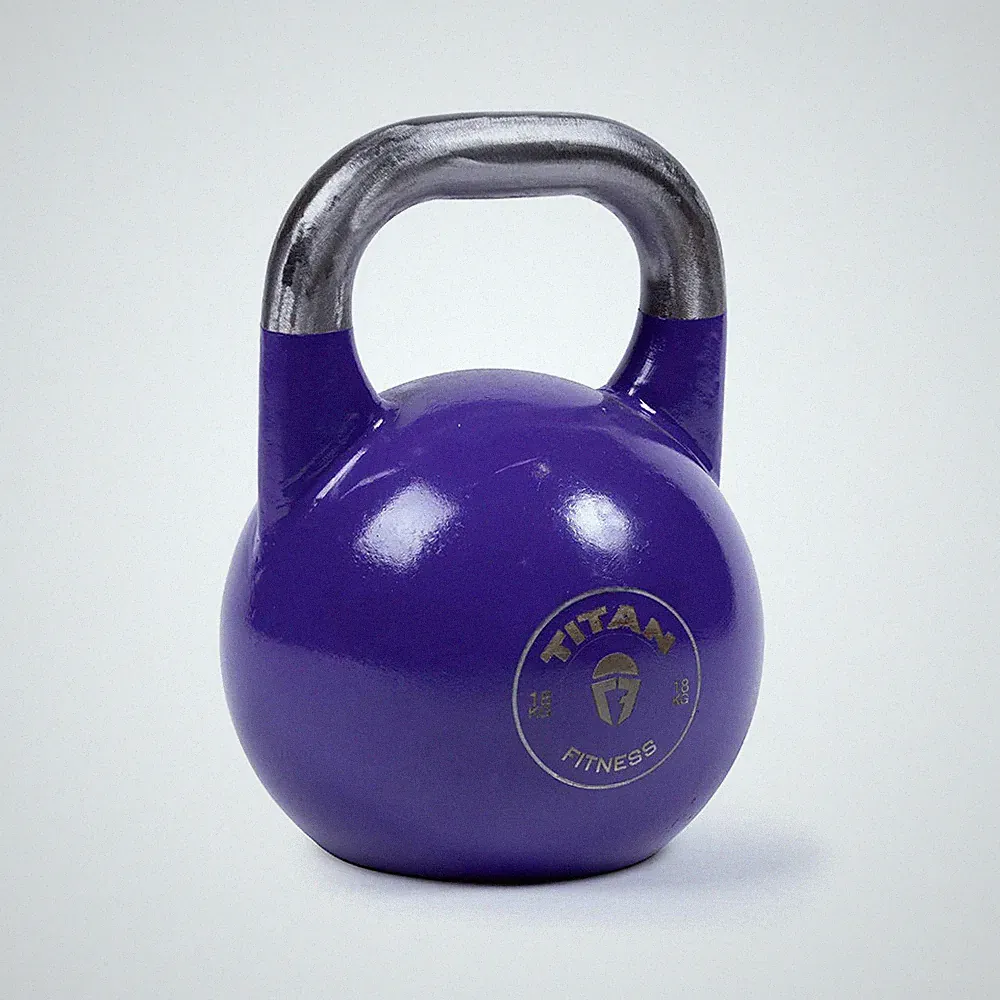 Titan Fitness 18 KG Competition Kettlebell, Color-Coded Purple, 35mm Grip