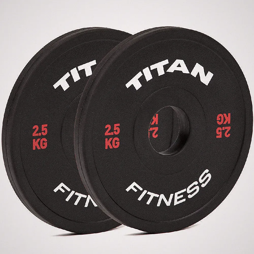 Titan Fitness 2.5 KG Pair Black Change Fractional Weight Plates, Rubber Coated