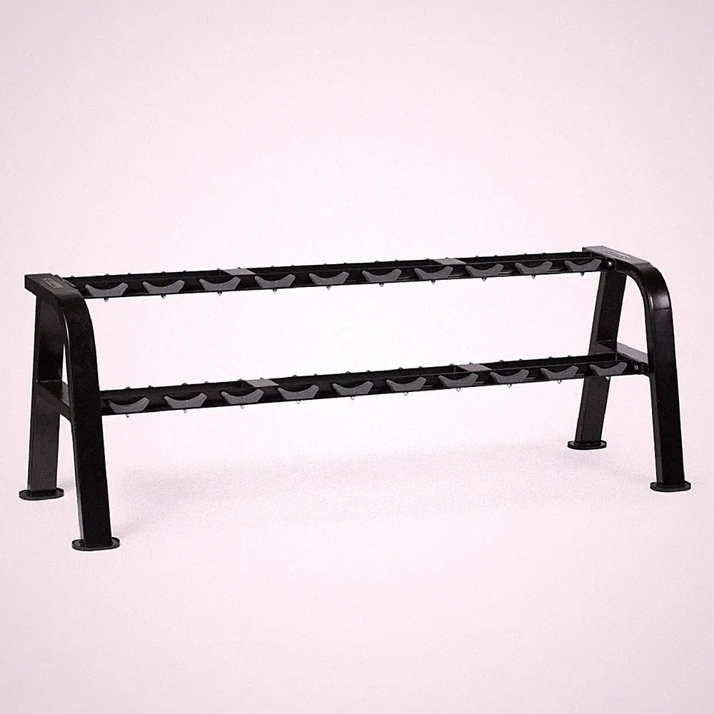 Titan Fitness 2 Tier Saddle-Style Dumbbell Weight Rack, Store 20 Dumbbells