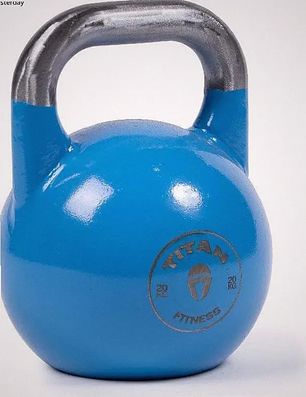 Titan Fitness 20 KG Competition Kettlebell, Single Piece Casting, Blue