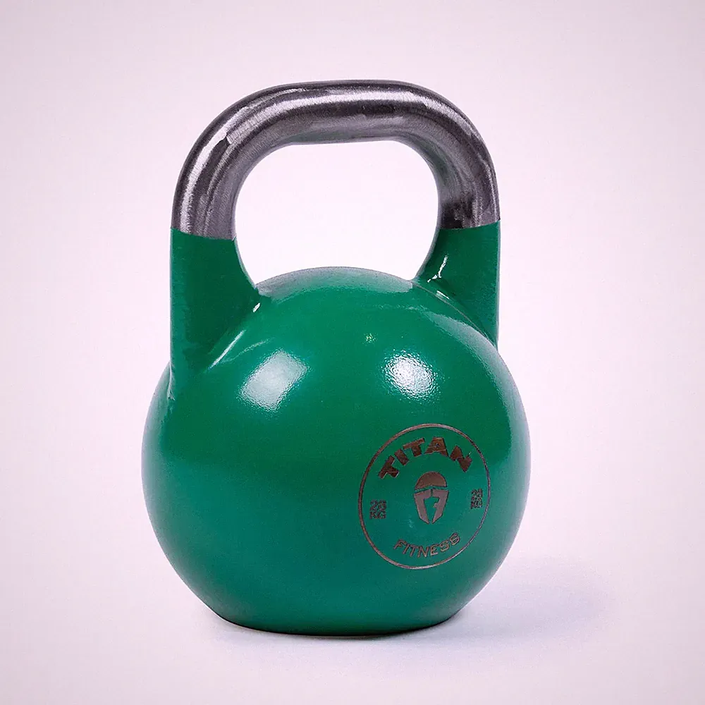 Titan Fitness 28 KG Competition Kettlebell, Color-Coded Hunter Green, 35mm Grip