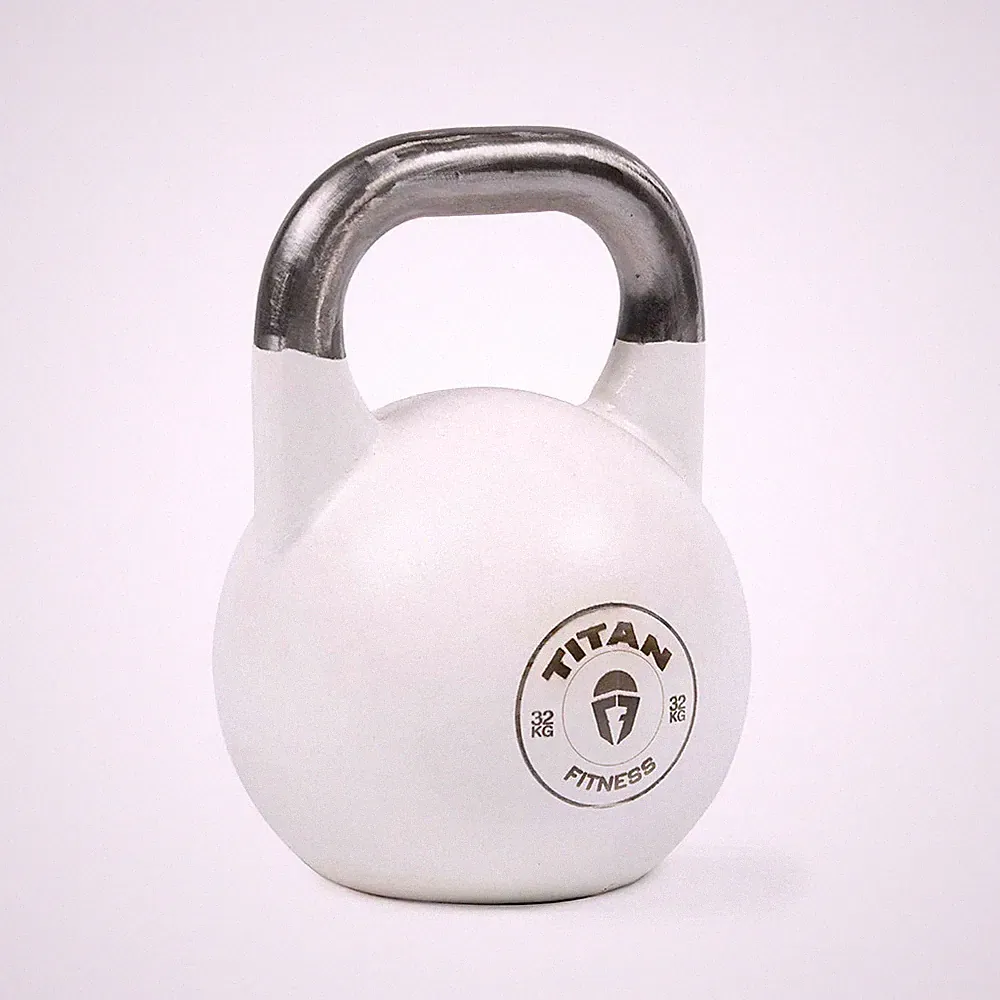 Titan Fitness 32 KG Competition Kettlebell, Color-Coded White, 35mm Handle