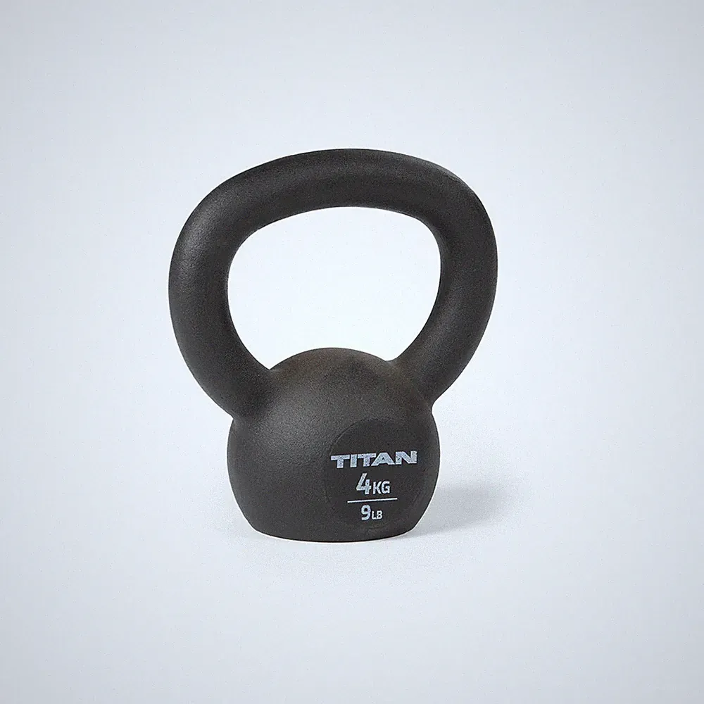 Titan Fitness 4 KG Cast Iron Kettlebell, Single Piece Casting, KG and LB Marking