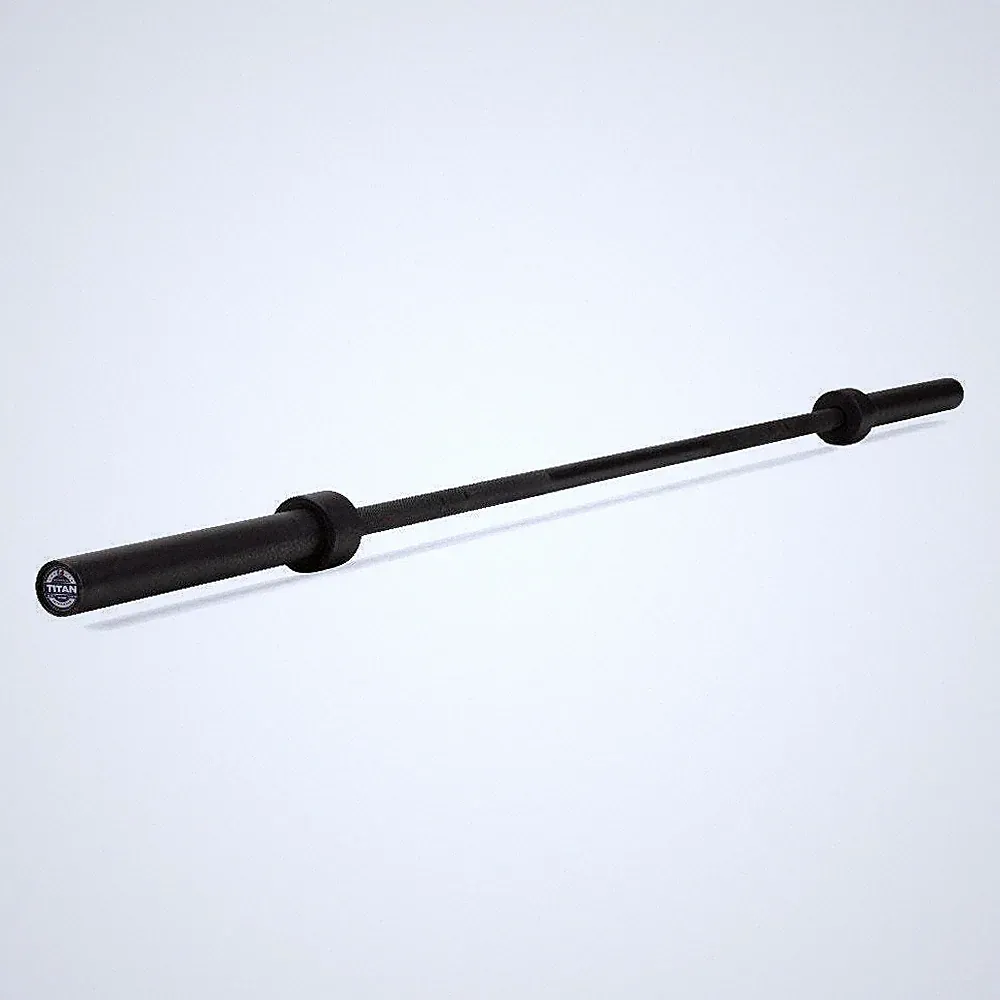 Titan Fitness Black Cerakote 20KG 28.5MM TITAN Series Olympic Barbell, USA Made