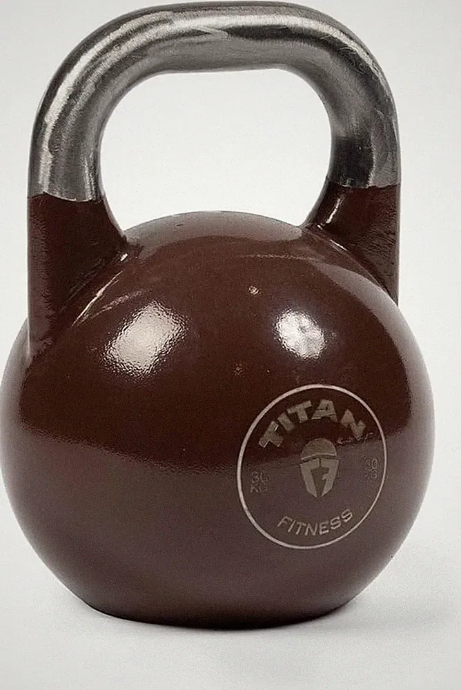 Titan Fitness Competition Kettlebell, Single Piece Casting, KG Markings, Full Bo
