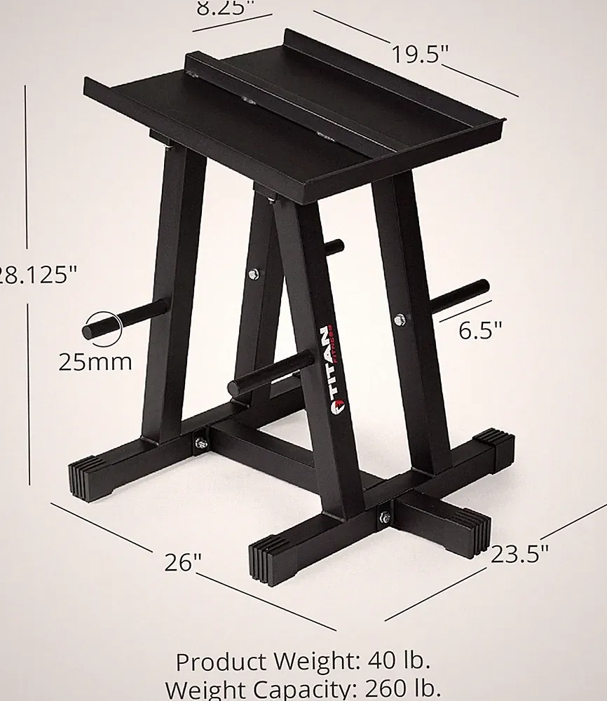 Titan Fitness Dumbbell Column Stand and Plate Tree, 260 LB Capacity, NEW