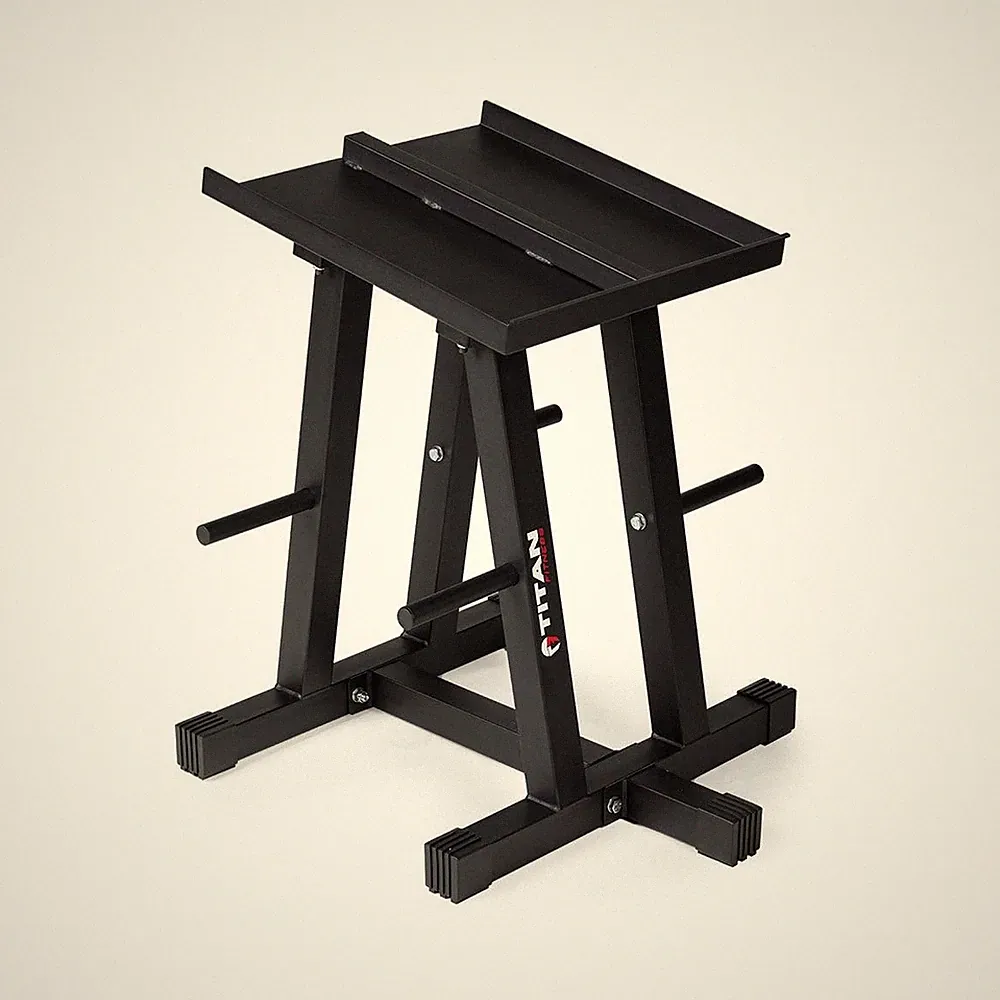 Titan Fitness Dumbbell Stand and Plate Tree, 260 LB Capacity, Organize Classi...