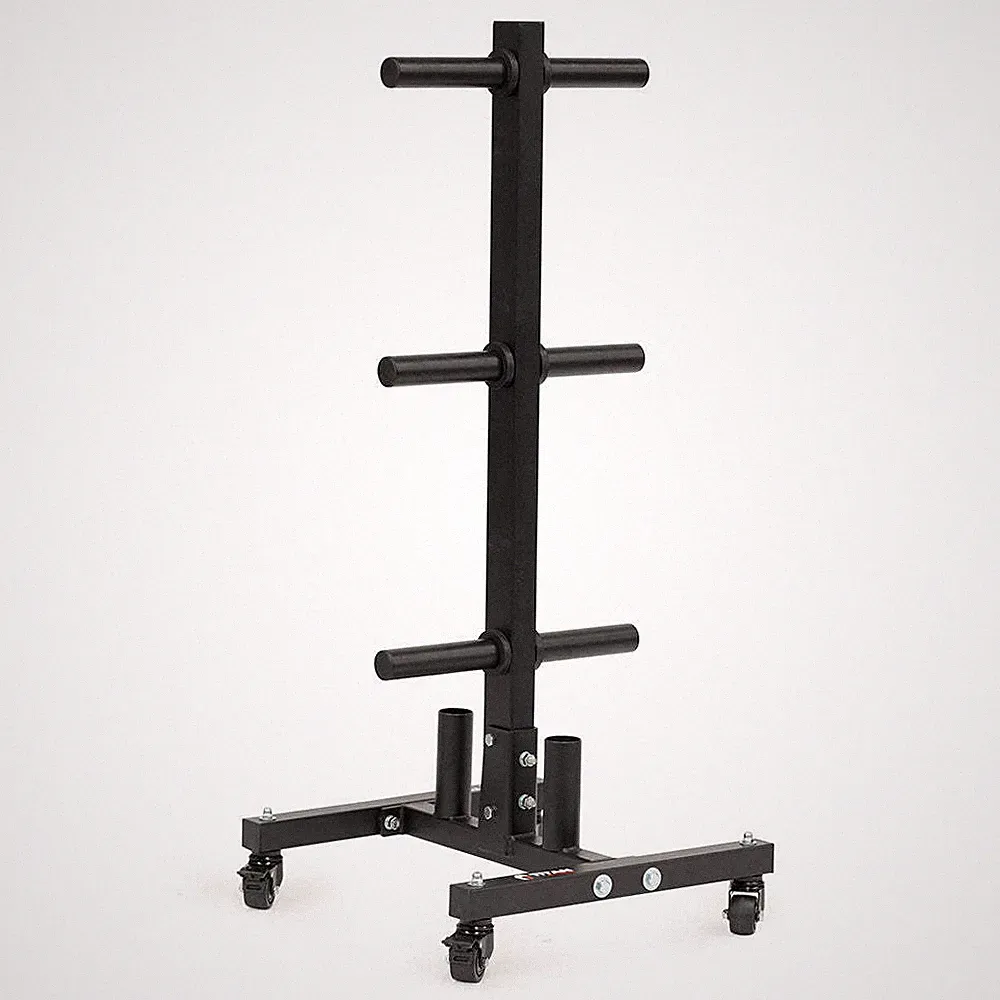 Titan Fitness Portable Weight Tree for Olympic Plate and Barbell Storage