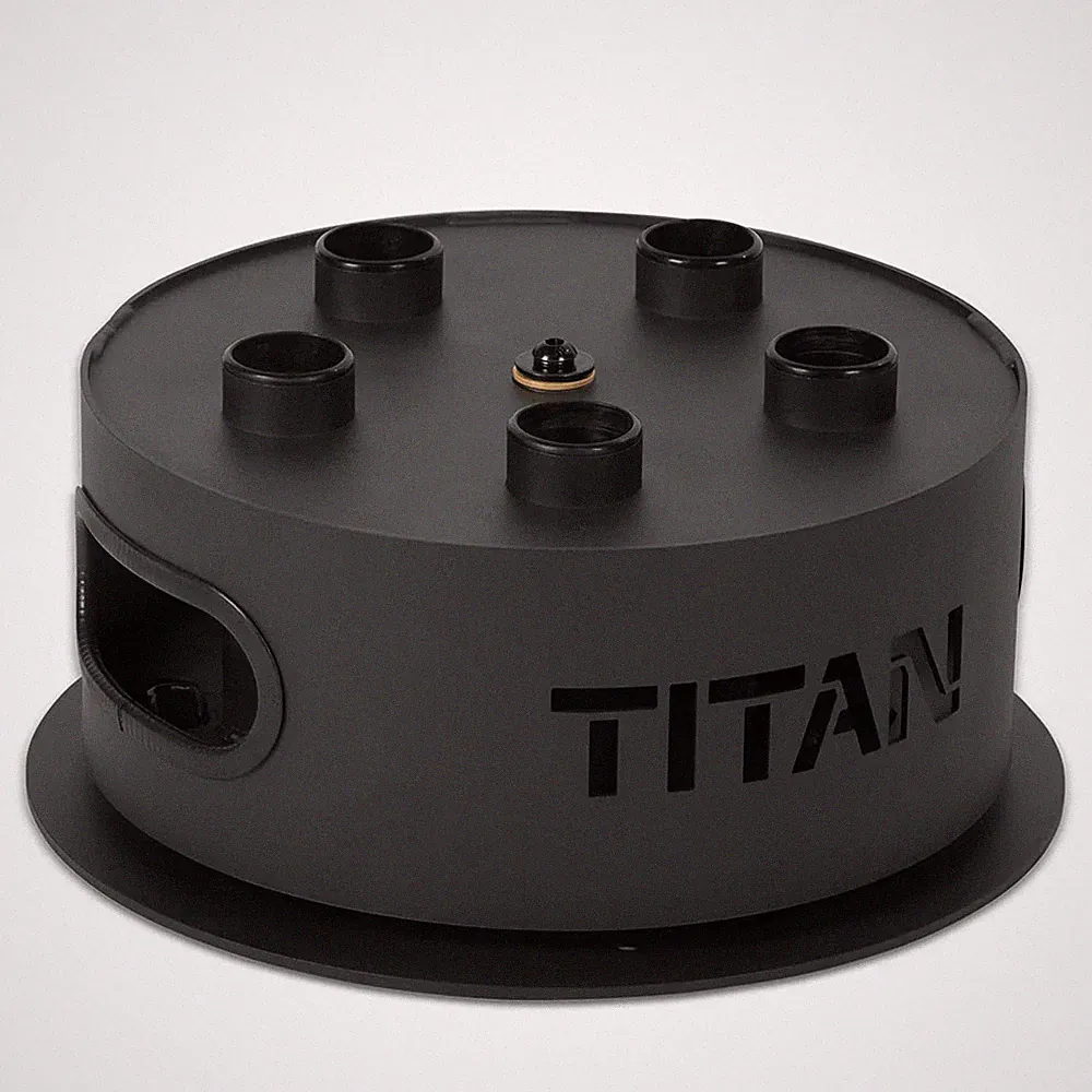 Titan Fitness Revolver Barbell Rack, Rotating Vertical Storage Holder for 5 Bars
