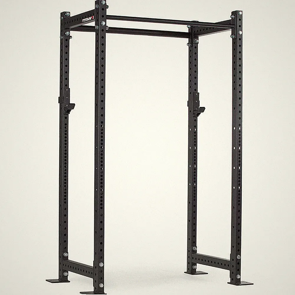 Titan Fitness T-3 Series Black Short Power Rack, 24in Depth, 1,100 LB Capacity