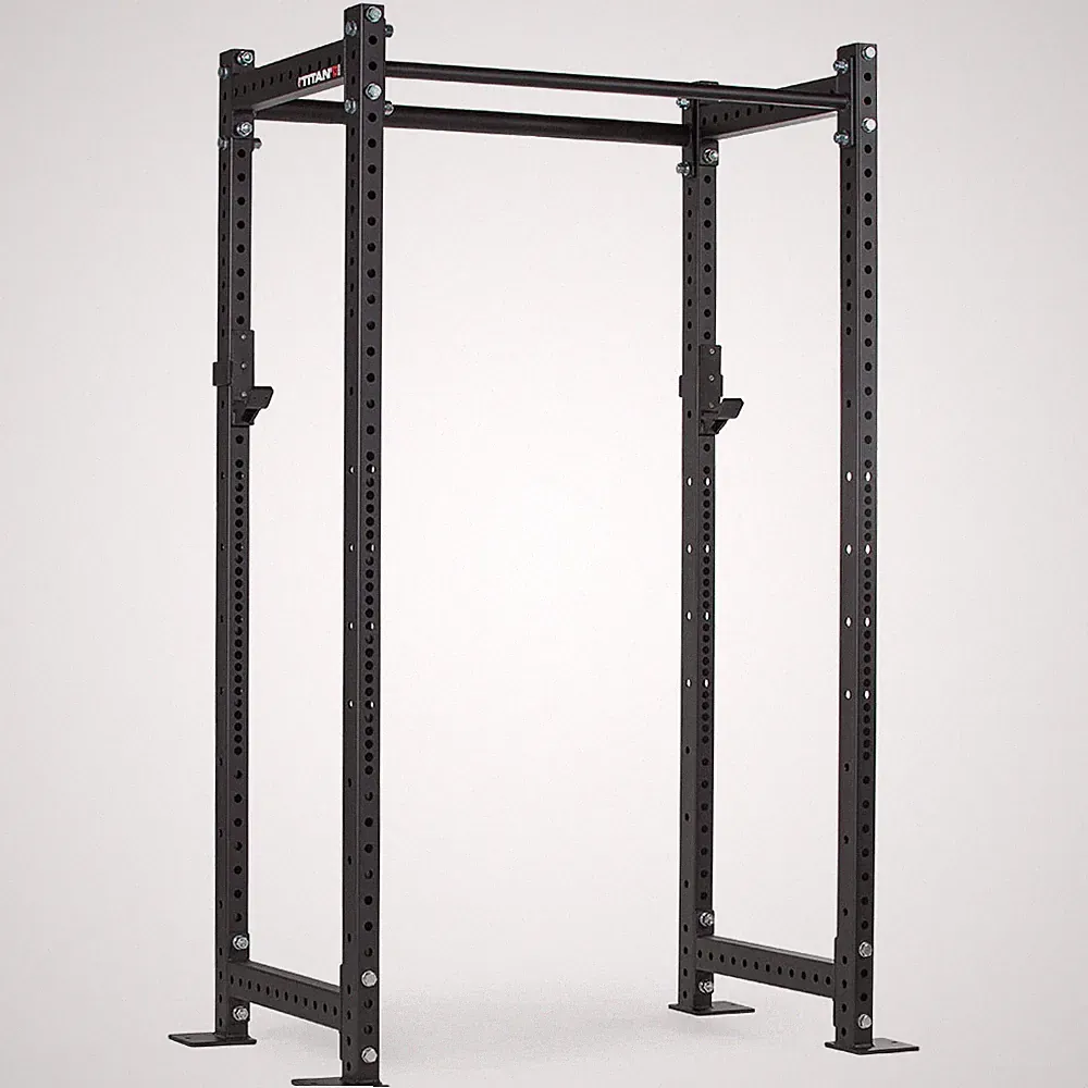 Titan Fitness T-3 Series Black Short Power Rack, 24in Depth, 1,100 LB Capacity