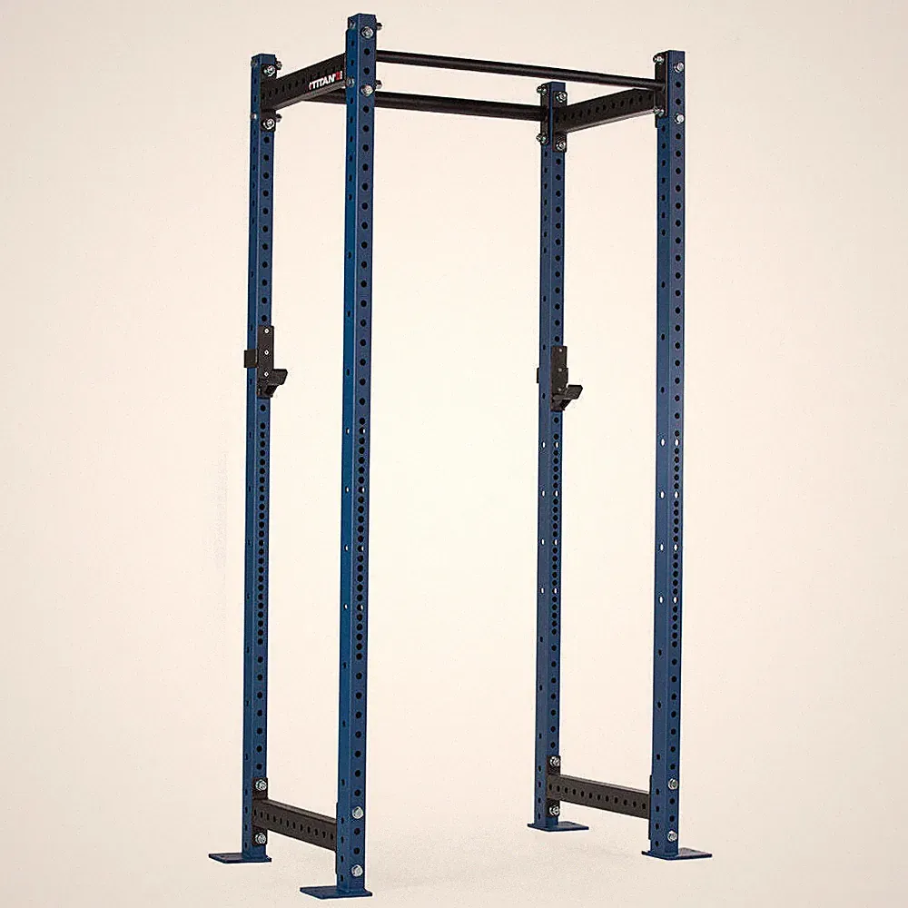 Titan Fitness T-3 Series Blue Tall Power Rack, 24in Depth, 1,100 LB Capacity
