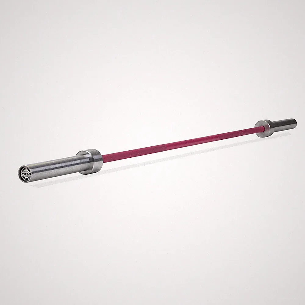 Titan Fitness TITAN Series 15KG Women's Olympic Barbell, 25mm Pink Cerakote