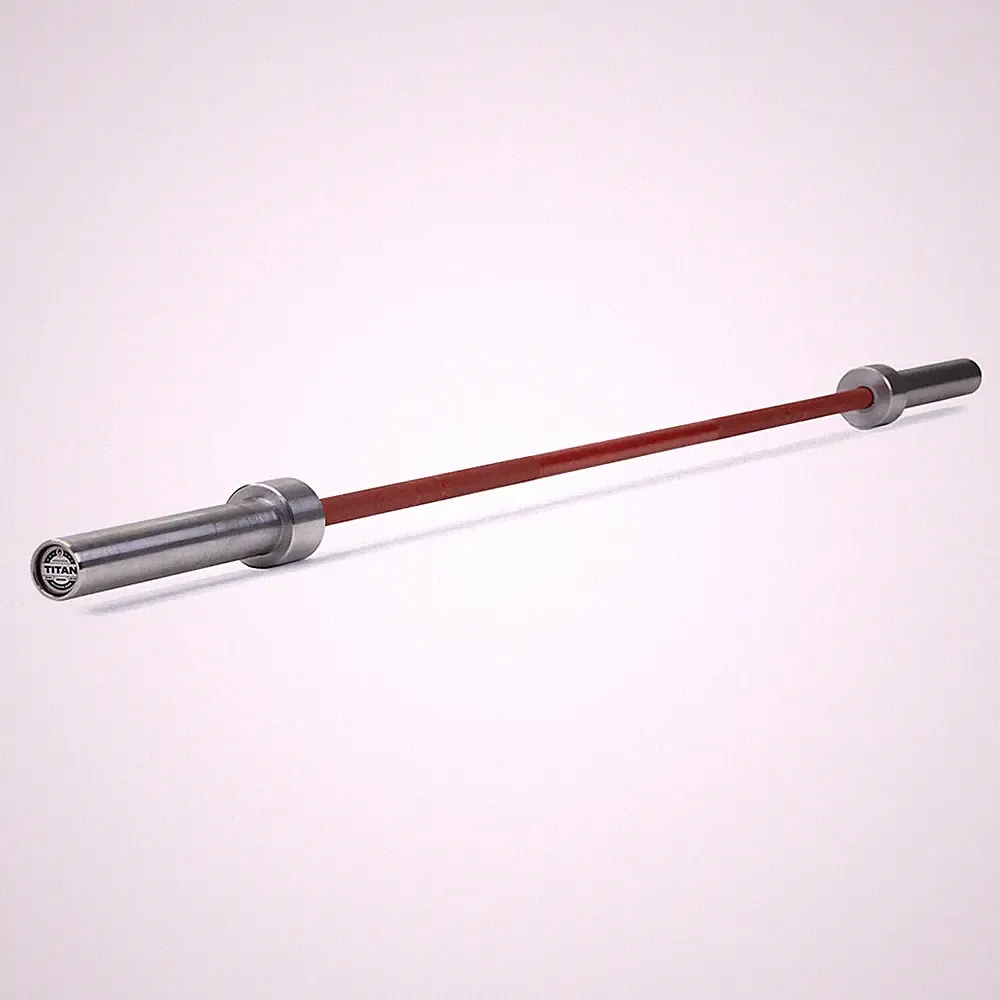 Titan Fitness TITAN Series 15KG Women's Olympic Barbell, 25mm Red Cerakote