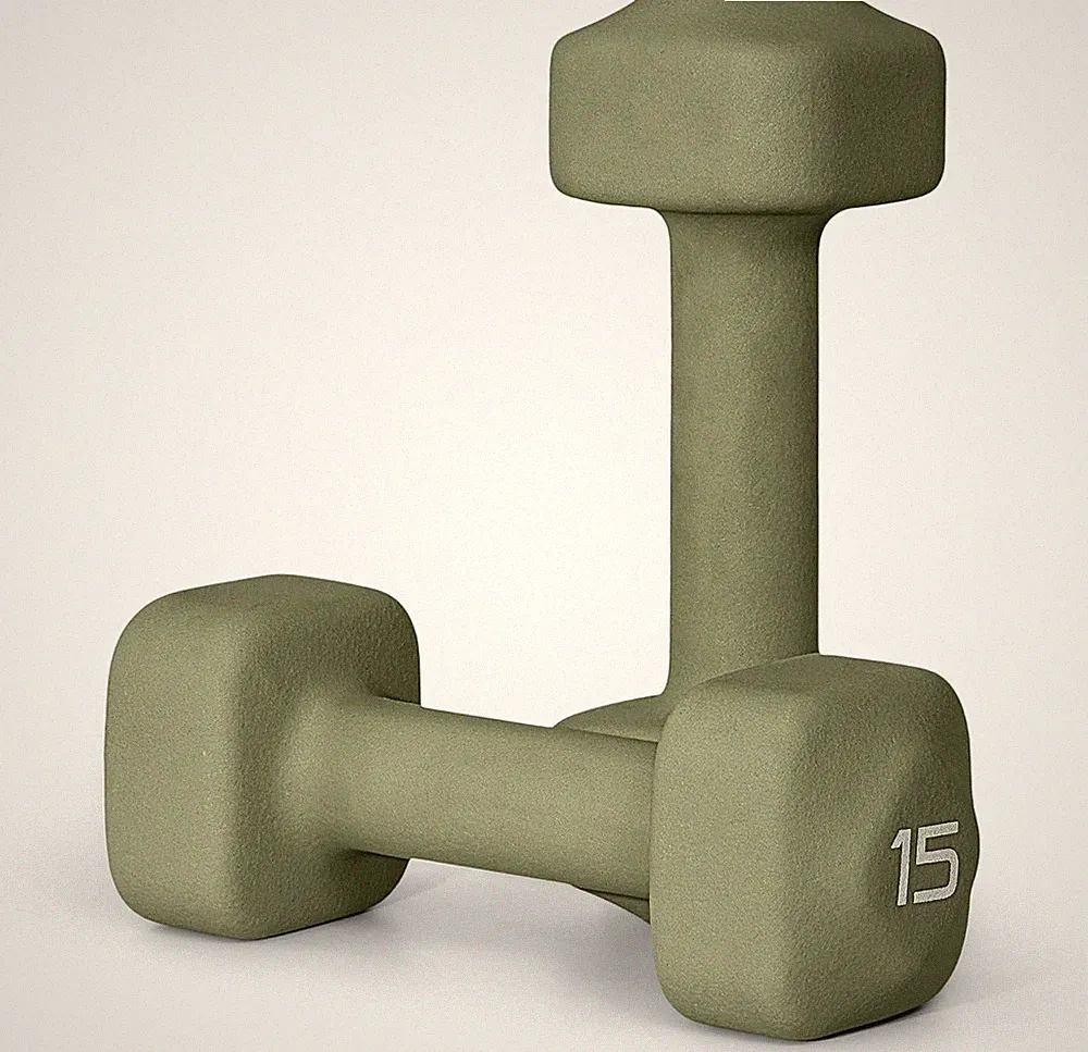 Tone Fitness 15 lb Neoprene Dumbbell Pair for Home Workouts – Non-Slip Design