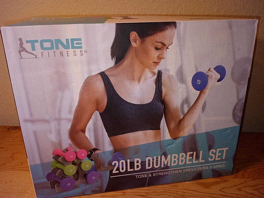 TONE FITNESS 20lb Dumbbell Set New