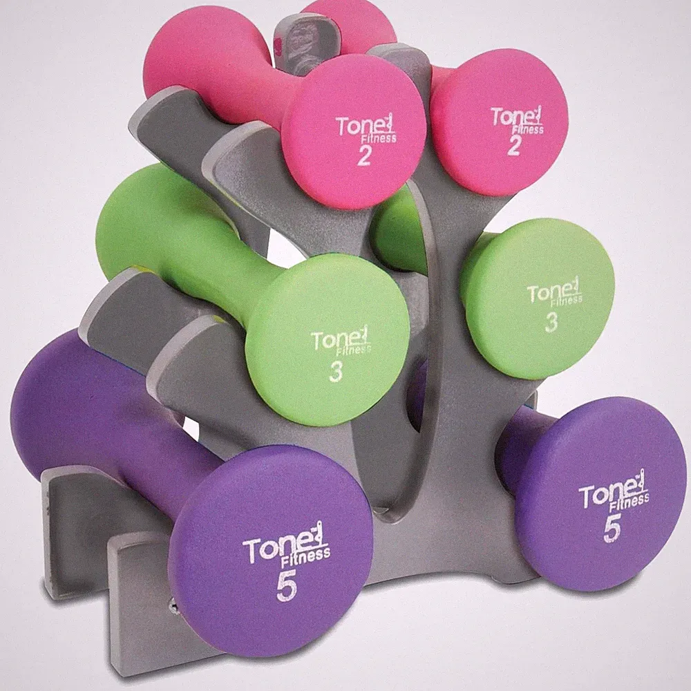 Tone Fitness 20lb Dumbbell Set with Rack